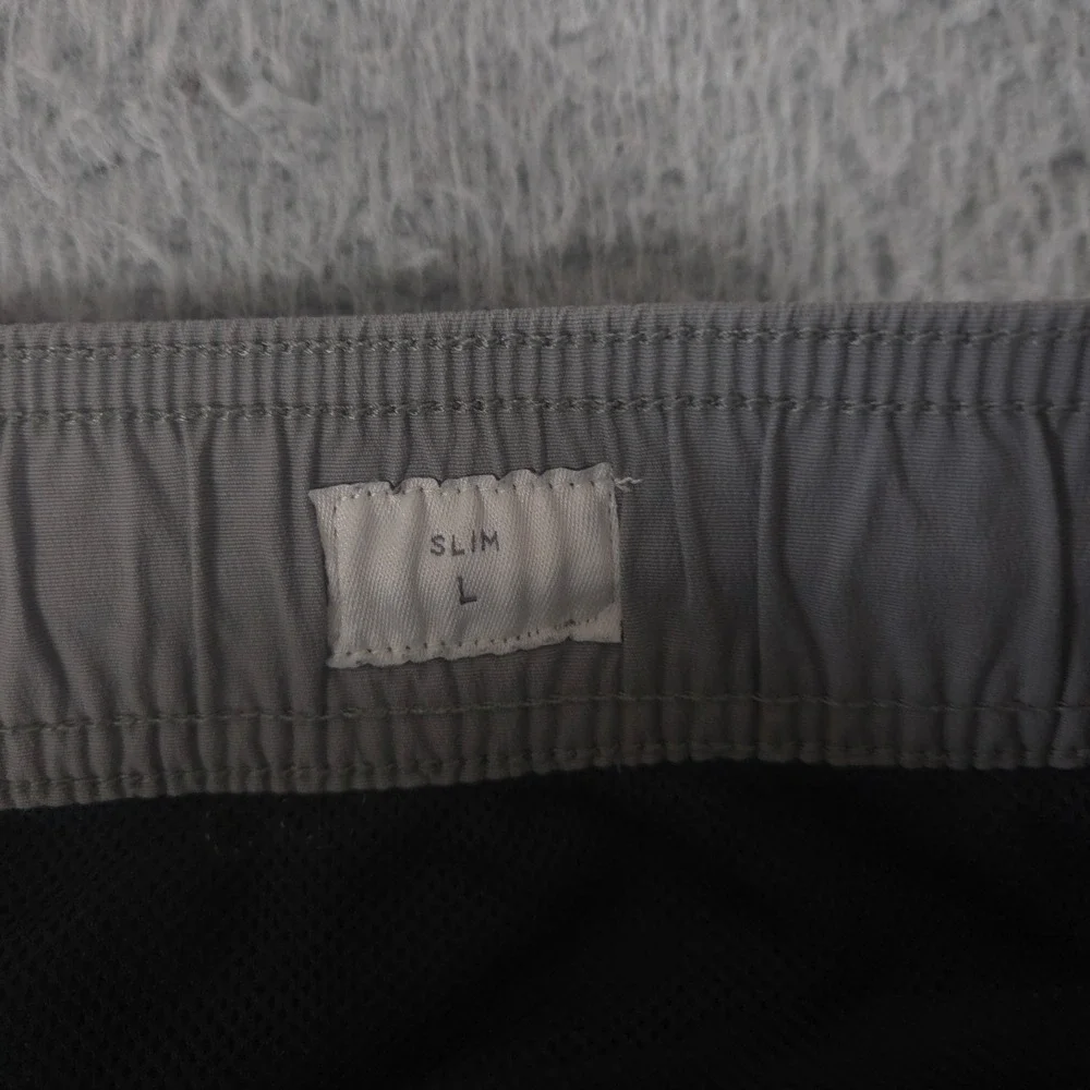 PacSun Pants Mens Large Grey Cargo Eco Stretch Slim Tapered Bungee Hem Utility